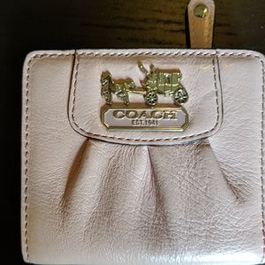 Small leather Coach wallet - Lilac